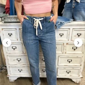 Judy Blue Airplane Mode Denim Joggers Size 13